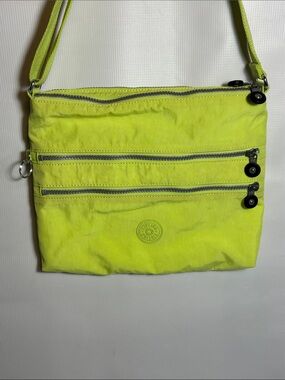 Kipling Neon Yellow/green  Nylon Crossbody Bag